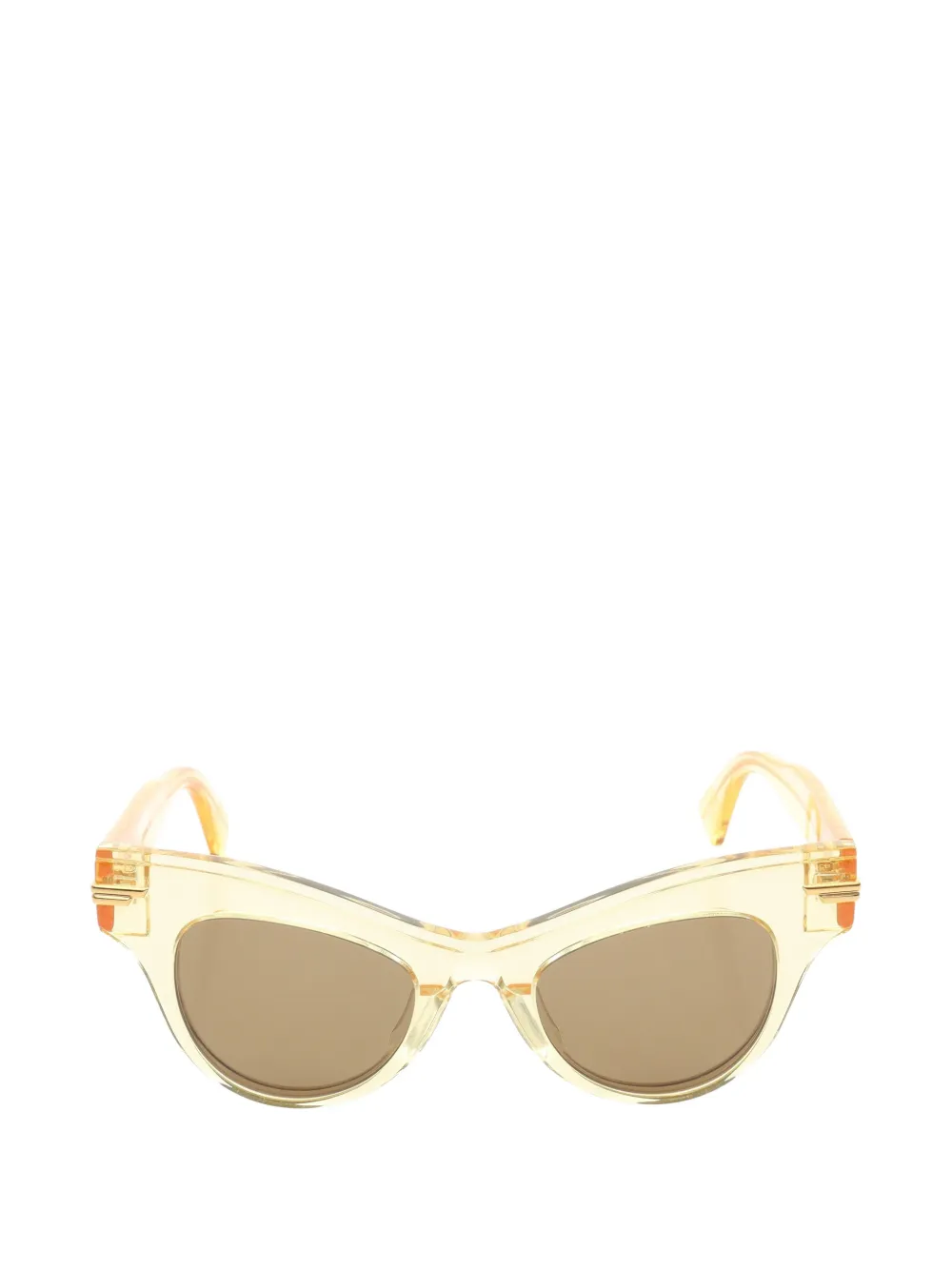Pre-owned Bottega Veneta 2010s Cat-eye Sunglasses In Yellow