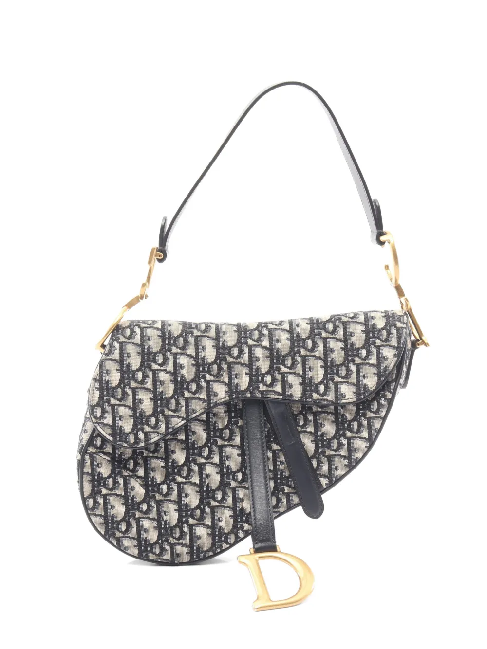 Christian Dior Pre-Owned 2010s mini Saddle oblique canvas shoulder bag - Toni neutri