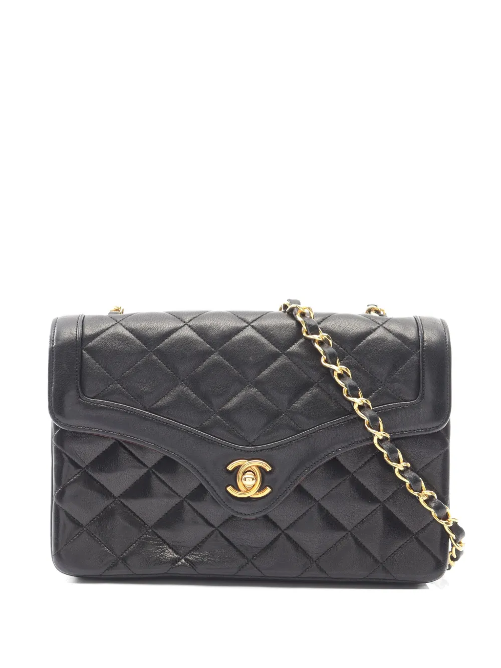 CHANEL Pre-Owned 1989-1991 Matelassé chain shoulder bag - Nero