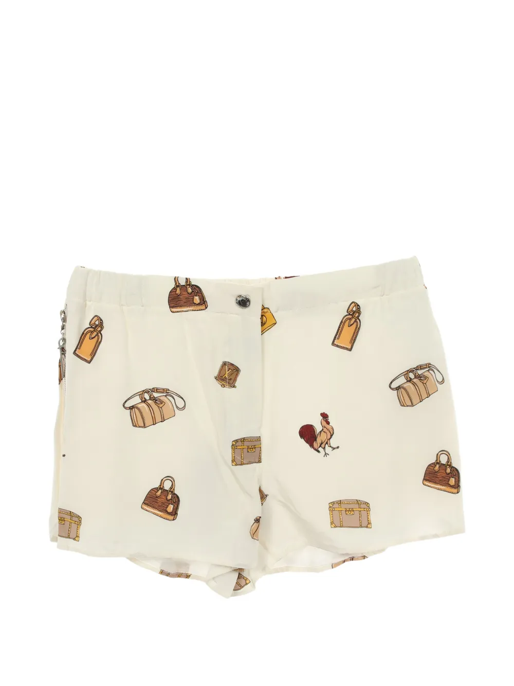 Louis Vuitton Pre-Owned 2020s All-over pattern silk shorts - Toni neutri
