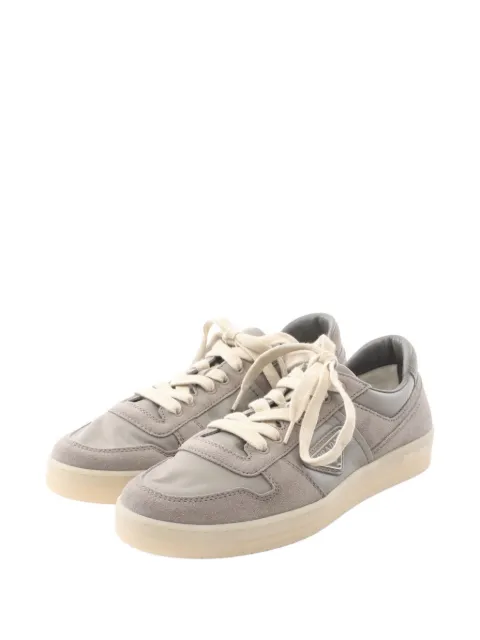 Prada Pre-Owned 2020s Downtown panelled lace-up suede sneakers