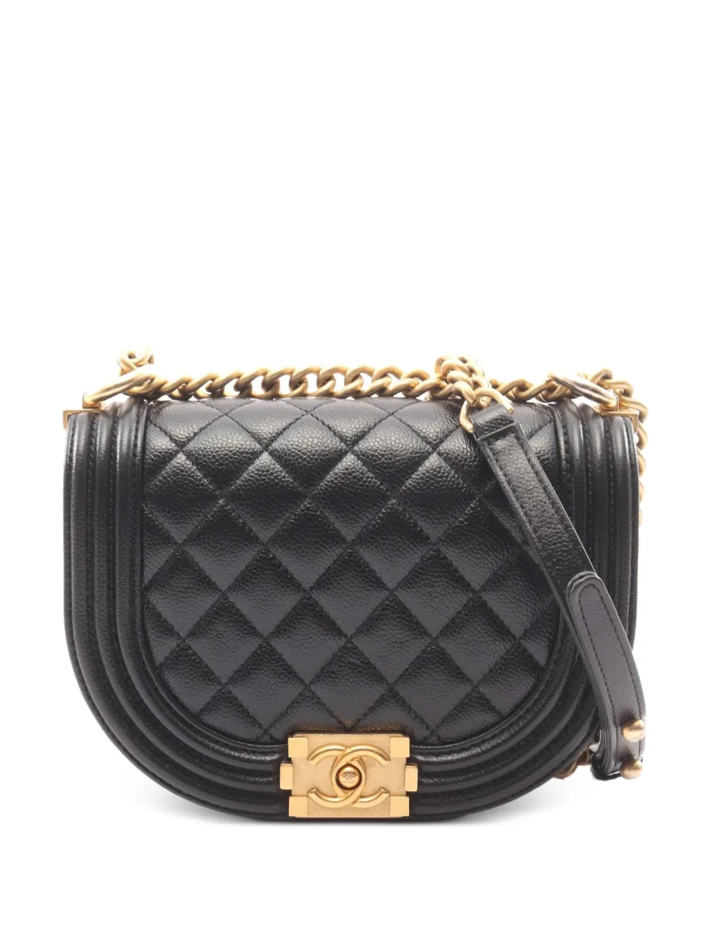 CHANEL Pre-Owned 2021 Boy Chanel chain shoulder bag - Nero