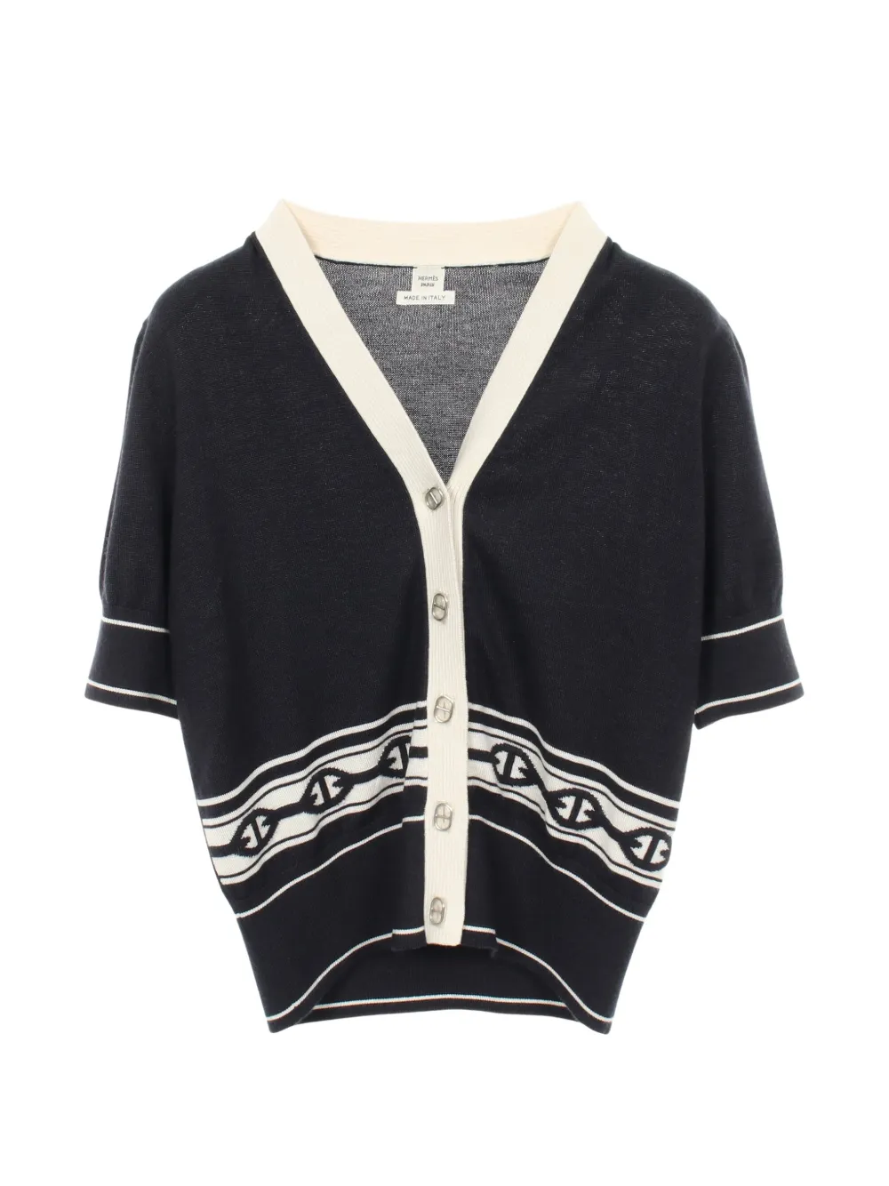 Hermès Pre-Owned 2010s Chaîne d'Ancre cardigan - Blu