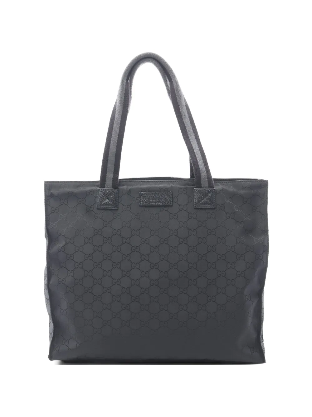 Pre-owned Gucci 2000s Gg Monogram Tote Bag In Black