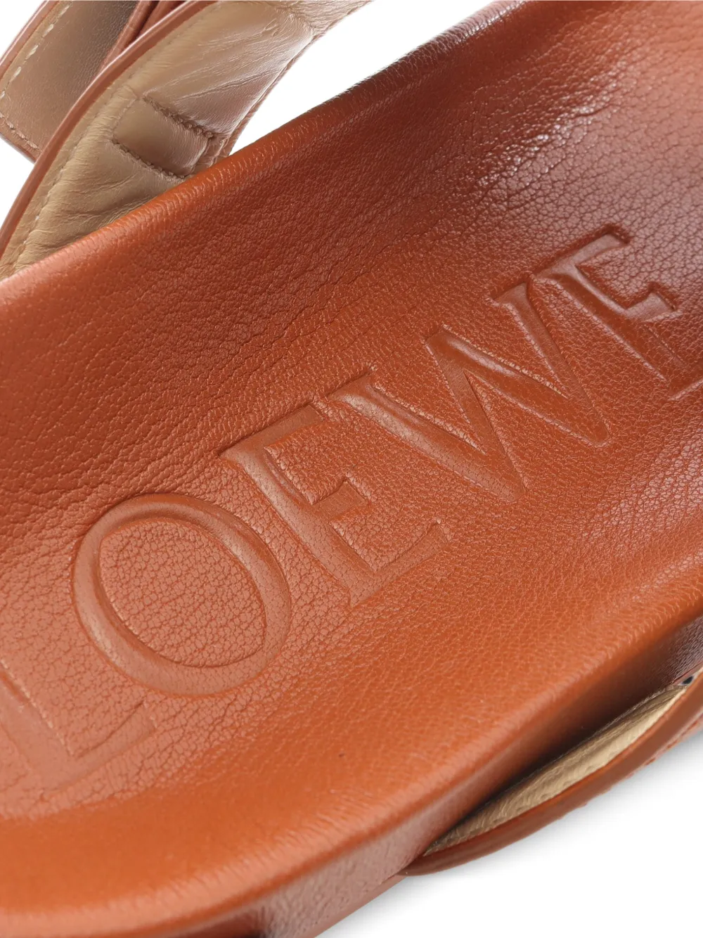 Loewe Pre-Owned 2010s Anagram Leather Thong Sandals | Neutrals