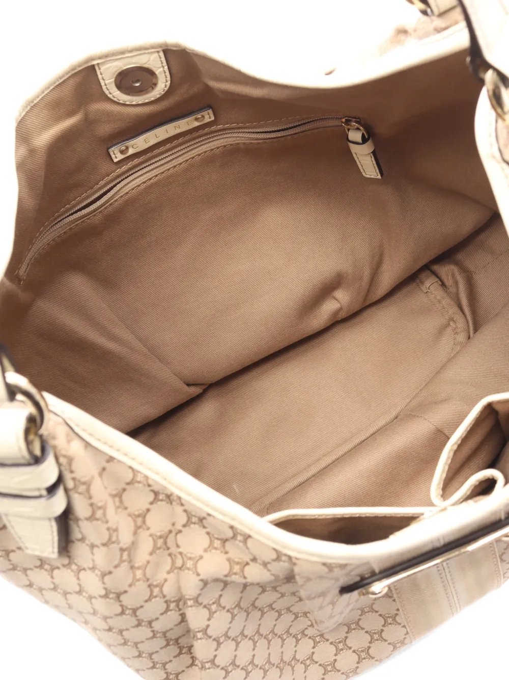 Celine Pre-owned 2000s Macadam Shoulder Bag in Neutrals, view 3