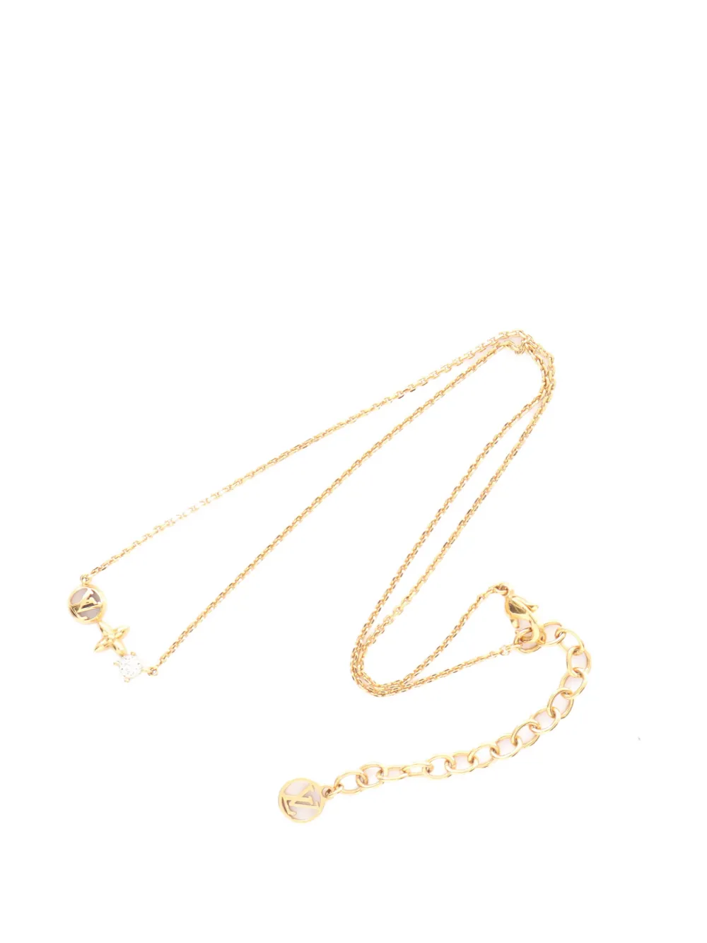 Louis Vuitton Pre-Owned Petit Louis rhinestone necklace - Oro