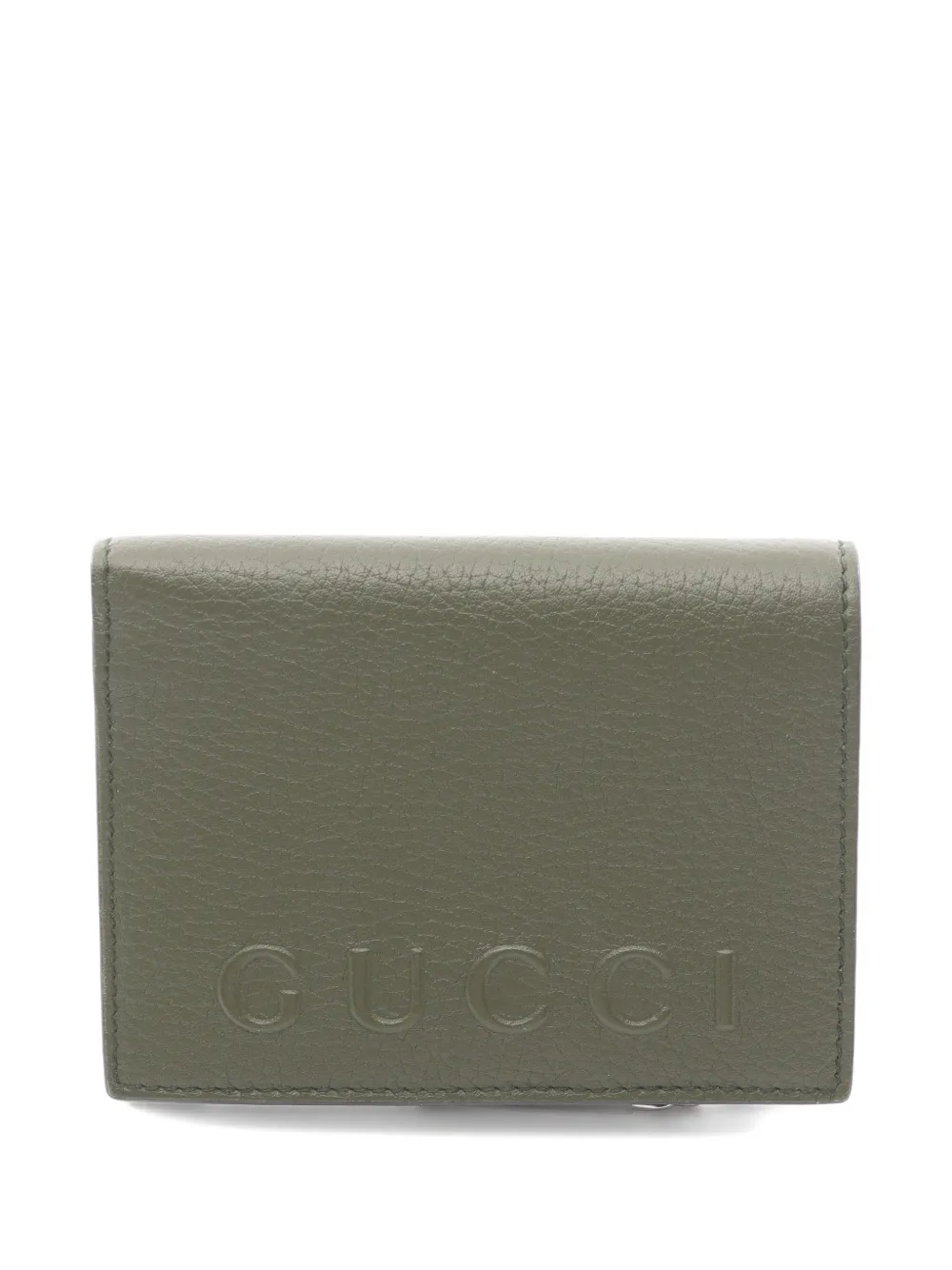 Pre-owned Gucci 2010s Logo Bi-fold Wallet In Green
