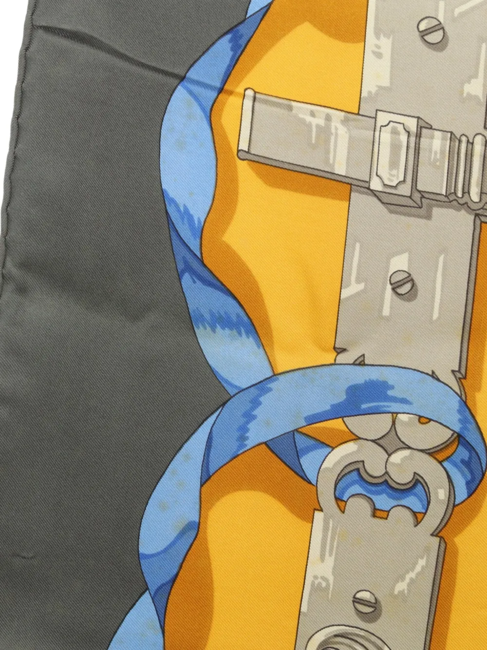 Hermès Pre-owned 1970 Ferronnerie Scarf in Yellow, view 2