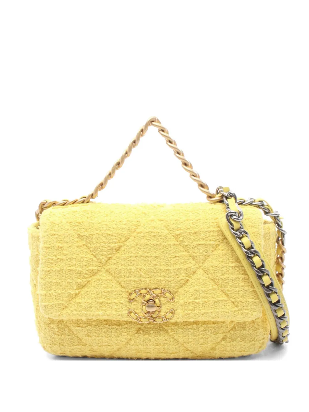 CHANEL Pre-Owned 2021s 19 Dizeneuf Matelassé shoulder bag - Gelb