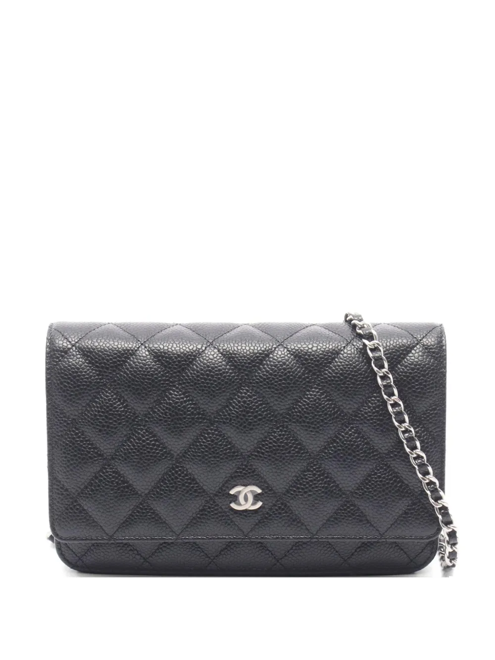 CHANEL Pre-Owned 2020-2021 matelassé caviar skin shoulder bag - Black