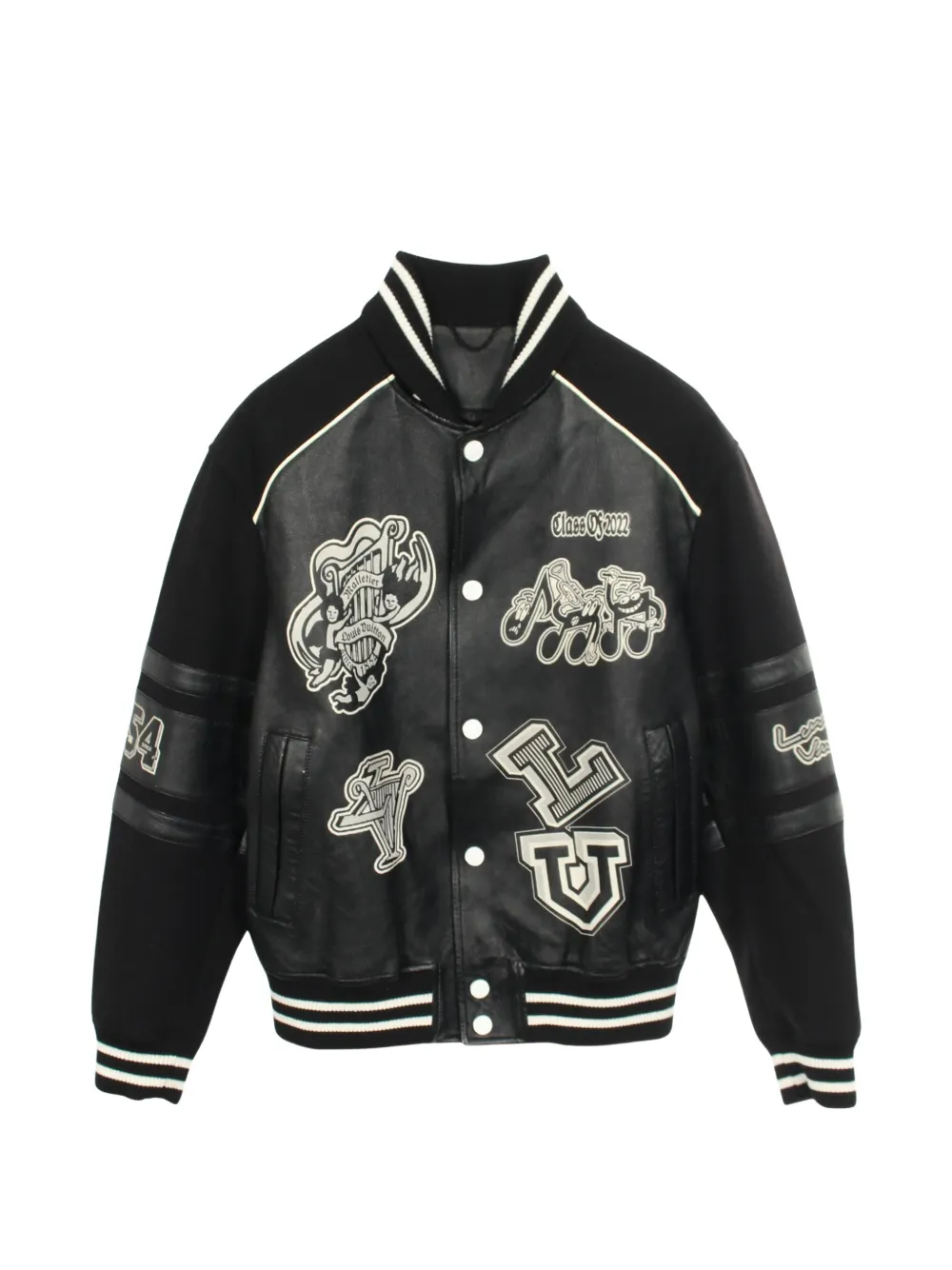 Louis Vuitton Pre-Owned 2010s Varsity Blouson wool bomber jacket - Nero
