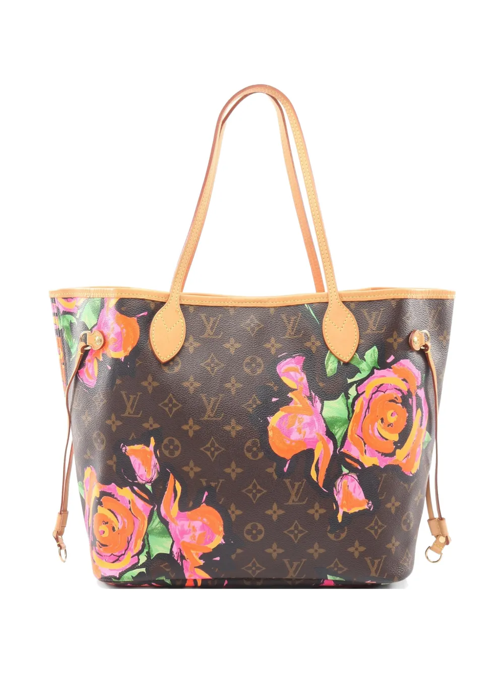 Louis Vuitton Pre-Owned 2008 Monogram Roses Neverfull MM tote bag - Brown