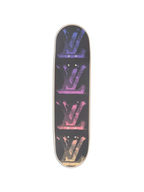 Louis Vuitton Pre-owned 2021 Monogram-print Skateboard in Black