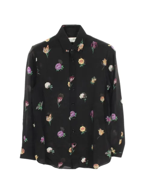Saint Laurent Pre-Owned 2000s floral-detail shirt