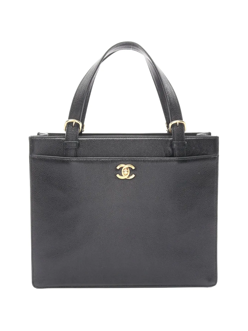 CHANEL Pre-Owned 1997-1999 CC turn-lock tote bag - Nero