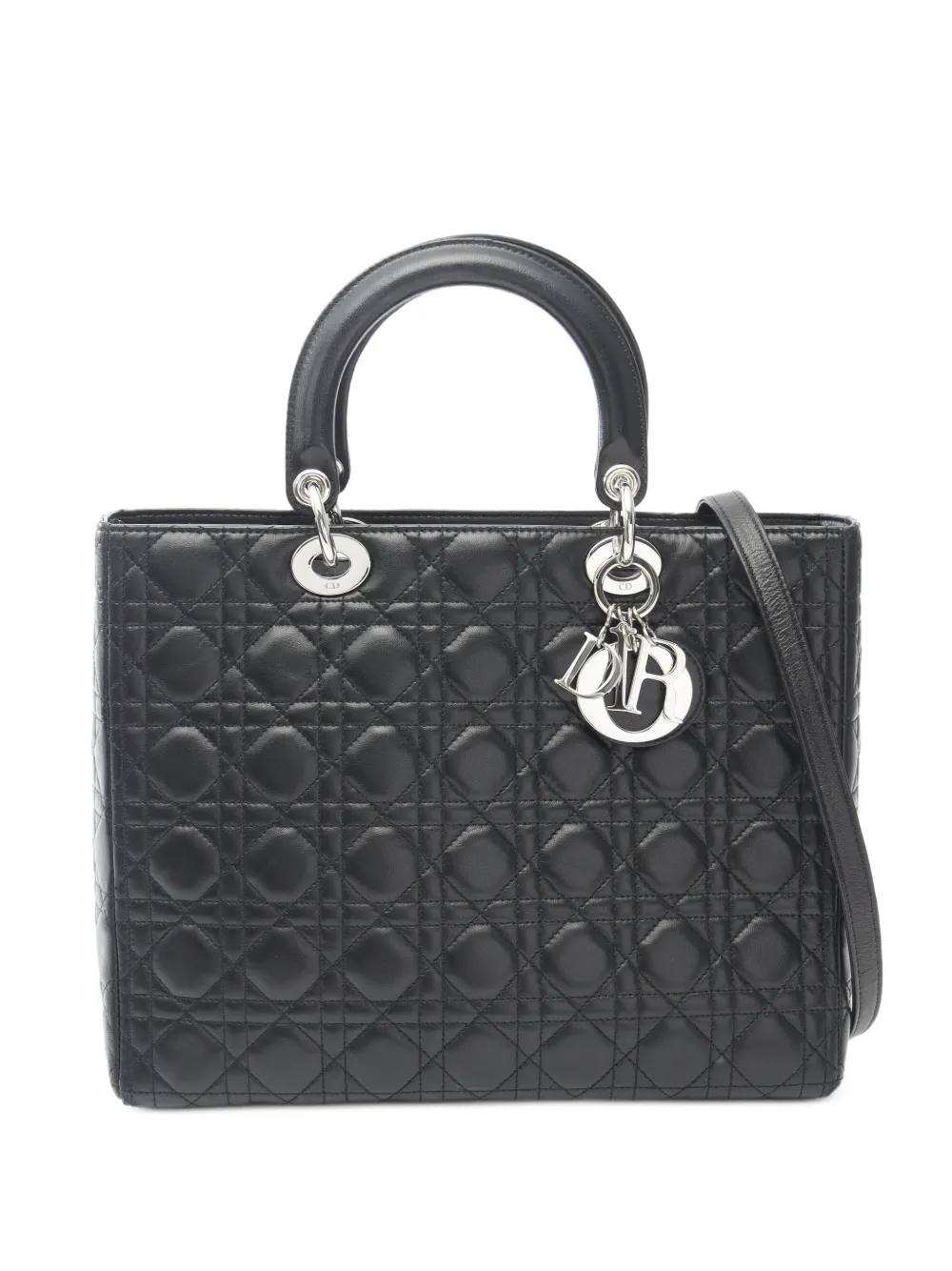 Christian Dior Pre-Owned 2000s large Lady Dior Cannage handbag - Schwarz