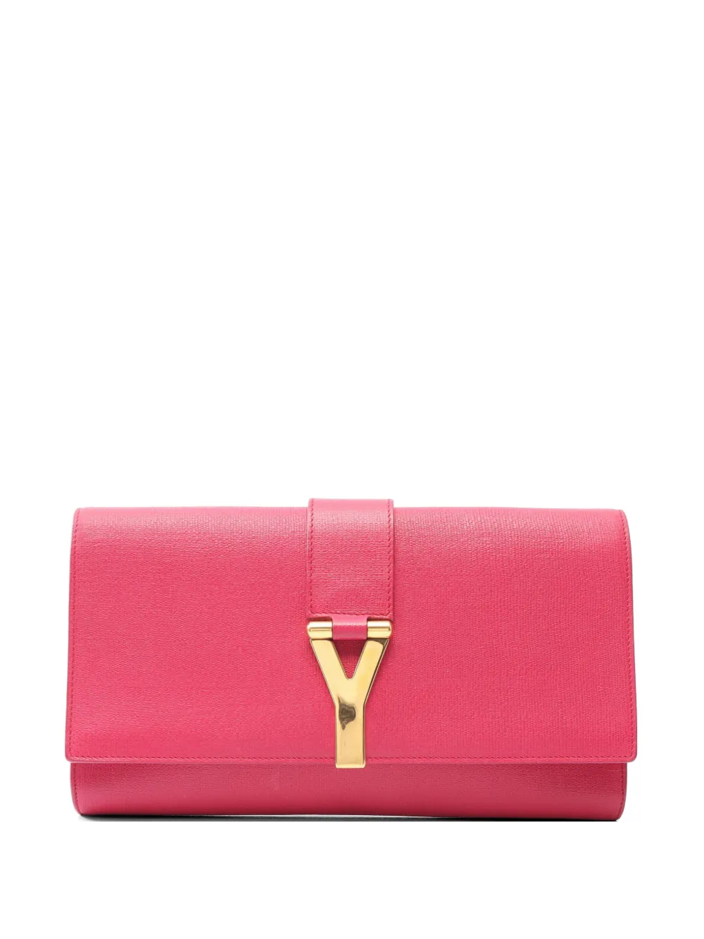 Saint Laurent Pre-Owned 2010s YSL logo-embellished clutch bag - Pink