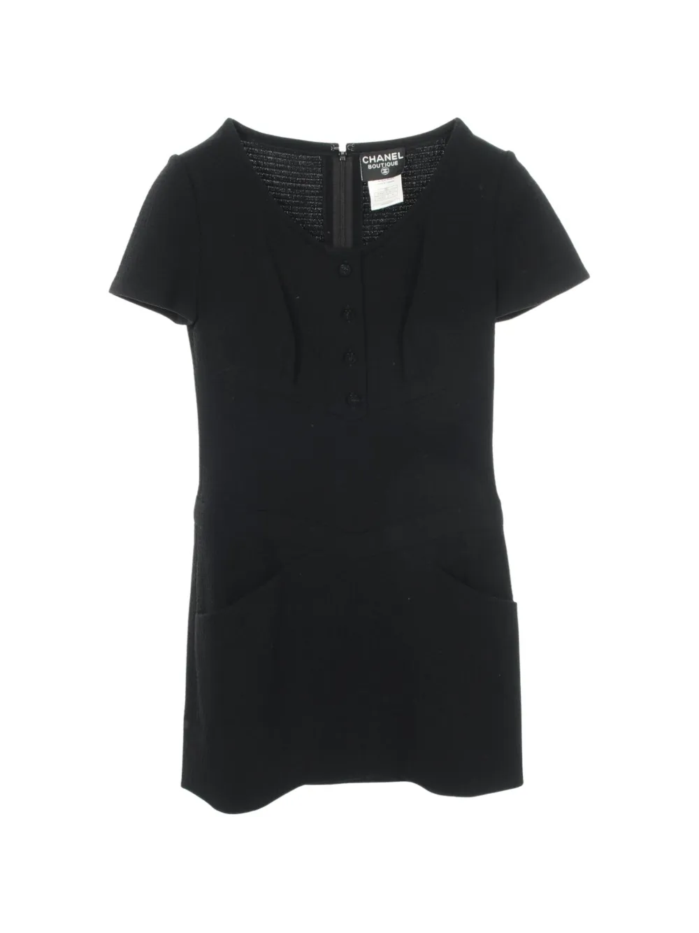 CHANEL Pre-Owned 1986-1988 Cocomark button dress - Black