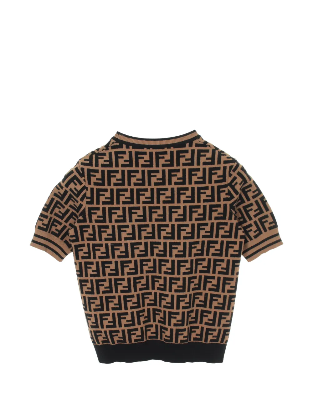  Fendi Pre-owned T-shirt à Motif Zucca (années 2000) - Tons Neutres 