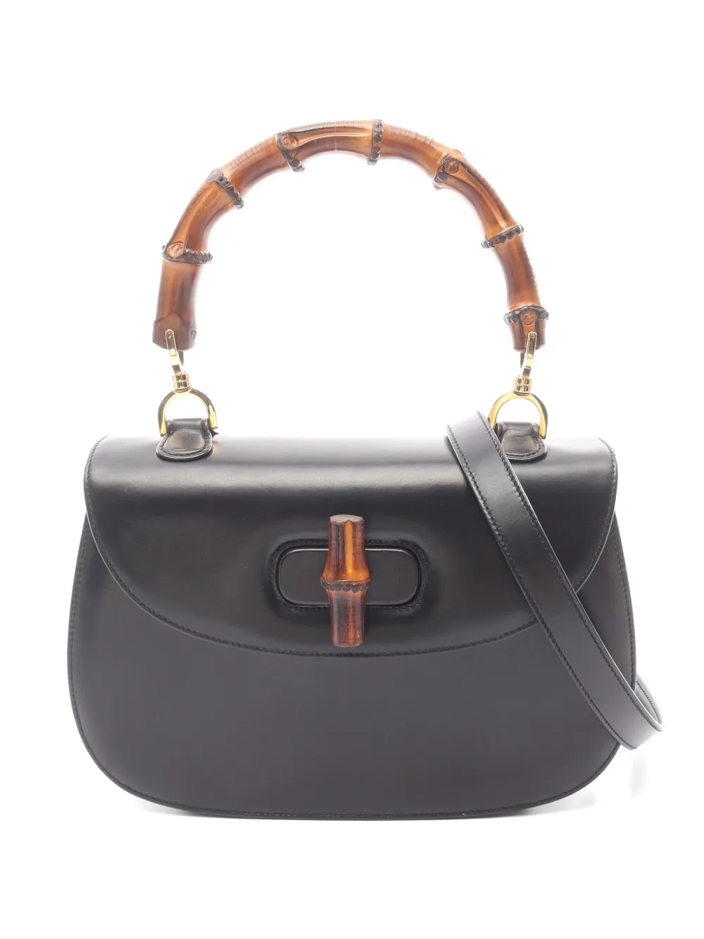 Gucci Pre-Owned 2010s Bamboo turn-lock tote bag - Nero