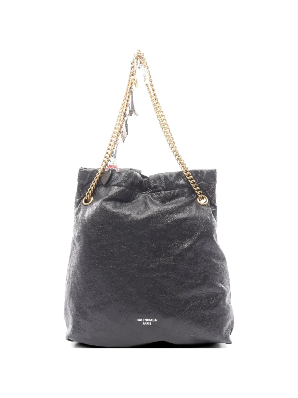 Balenciaga Pre-Owned 2000s Crush charm chain shoulder bag - Nero