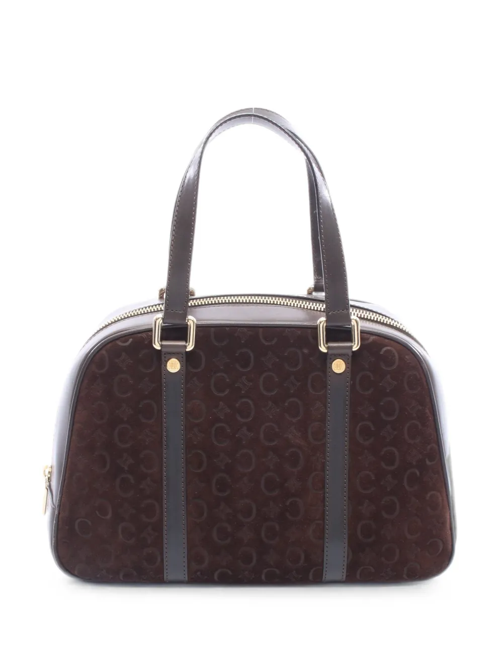 Celine Pre-Owned 2000s C Macadam leather tote bag - Marrone