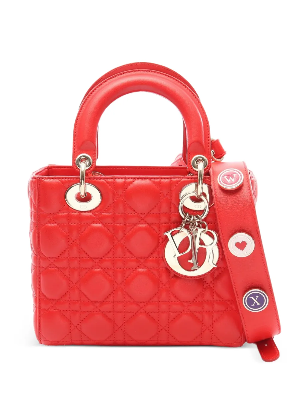Christian Dior Pre-Owned 2000s Lady Dior Cannage shoulder bag - Red