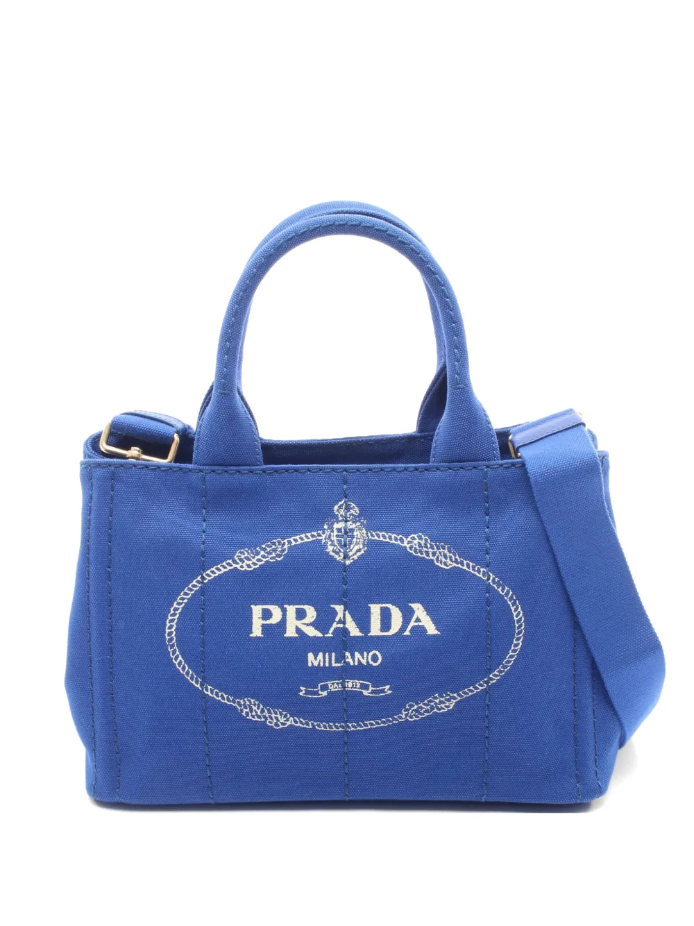 Prada Pre-Owned 2010s Canapa double-handle tote bag - Blu