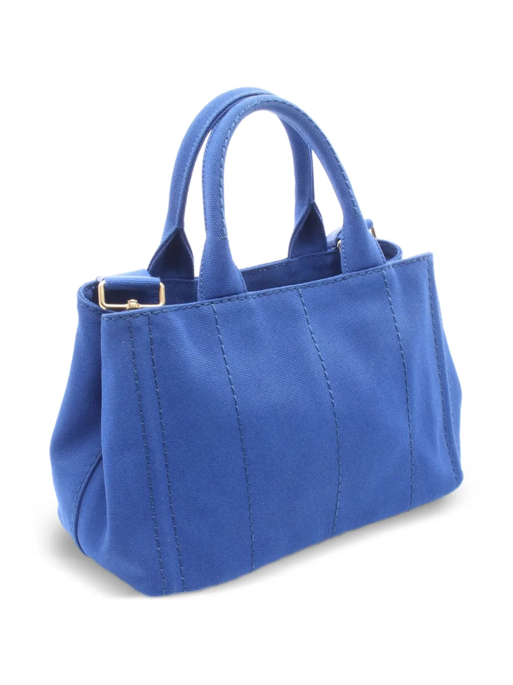  Prada Pre-owned Borsa Tote Canapa Con Doppio Manico Anni 2010 - Blu 
