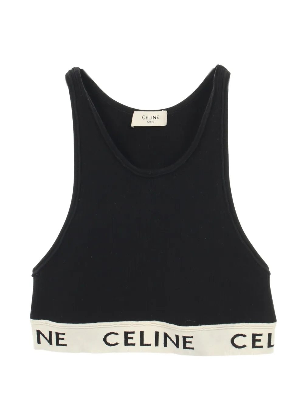 Celine Pre-Owned 2000s logo-band tank top - Nero