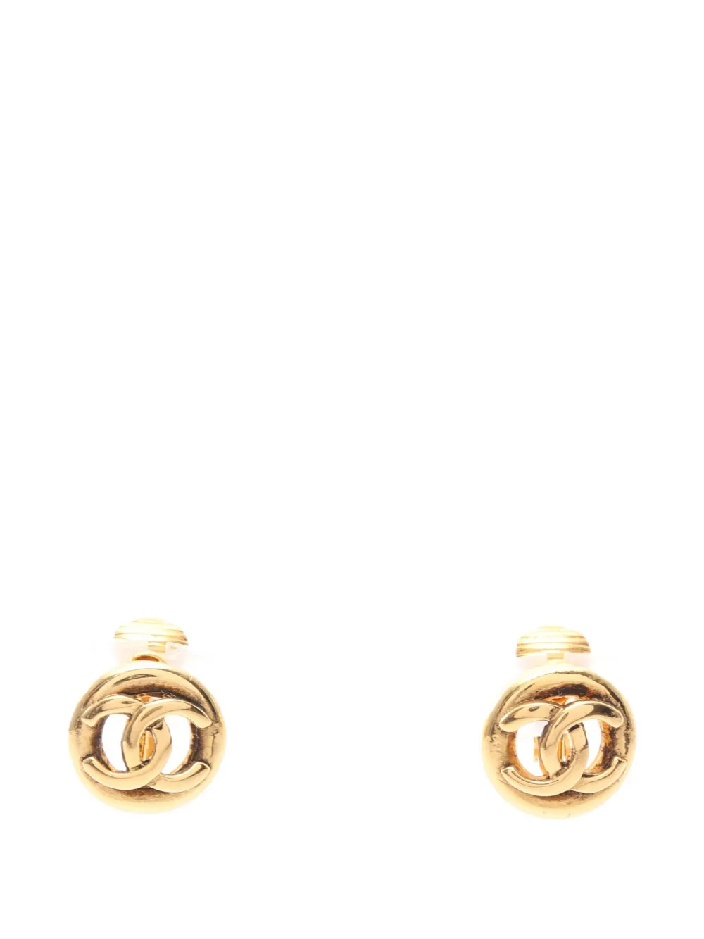 CHANEL Pre-Owned 1986-1988 Coco Mark earrings - Gold