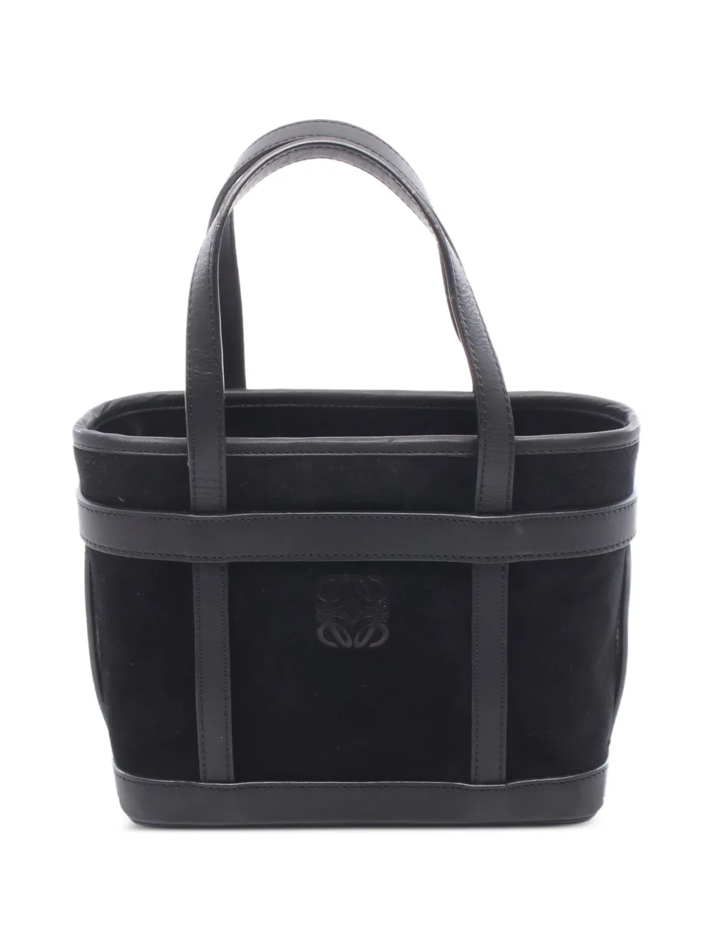 Loewe Pre-Owned 2000s Anagram suede tote bag - Black