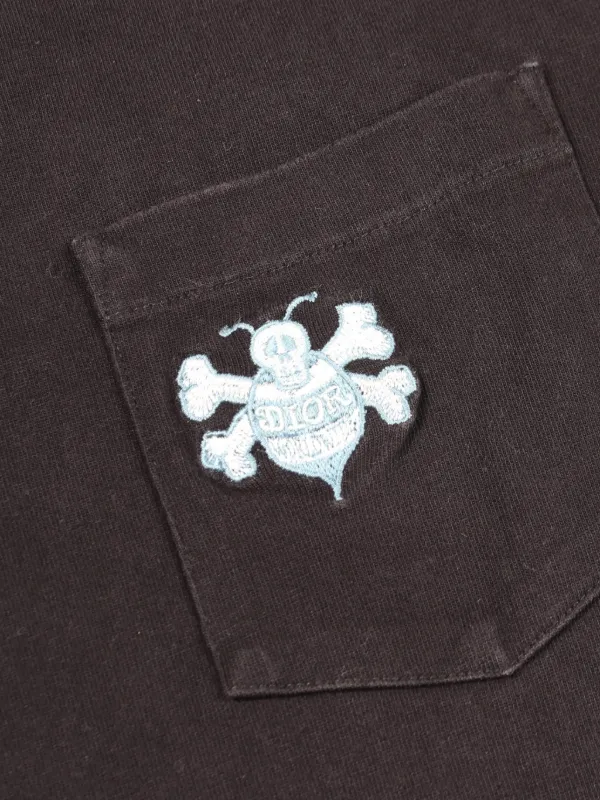 Christian Dior Pre-Owned x Shawn Stussy 2000s Embroidered Pocket T