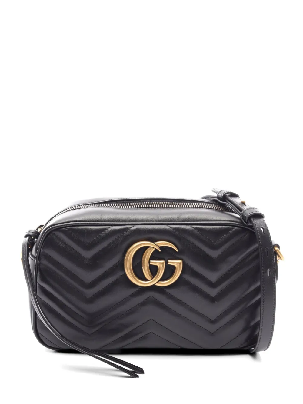 Gucci Pre-Owned 2010s GG Marmont chain shoulder bag - Nero
