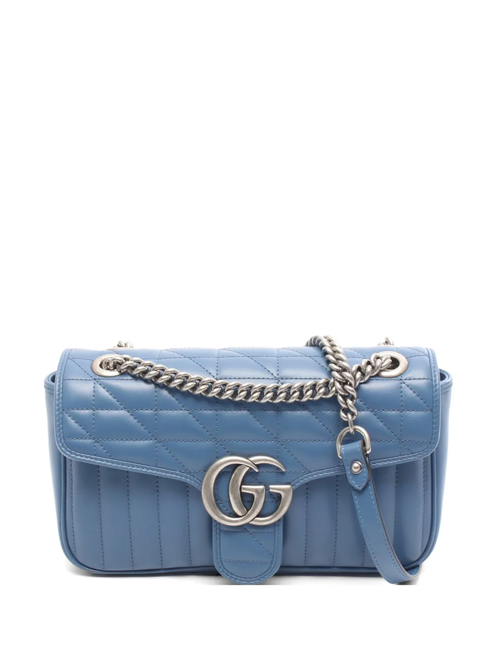 Gucci Pre-Owned 2010s GG Marmont quilted shoulder bag - Blue