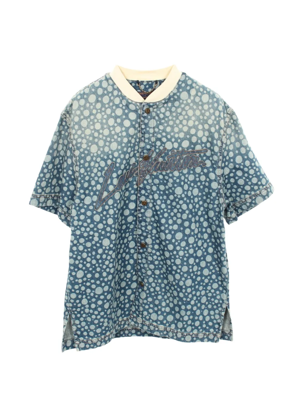 Louis Vuitton Pre-Owned × Yayoi Kusama Infinity Camicia a pois anni 2010 - Blu