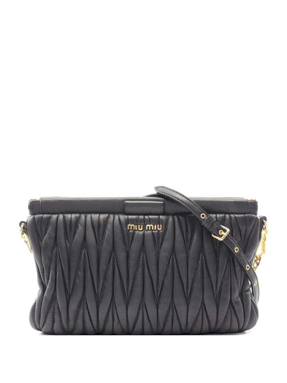 Miu Miu Pre-Owned 2010s Matelassé shoulder bag - Nero