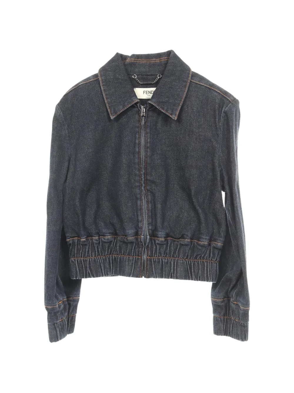Fendi Pre-Owned 2010s zip-up denim jacket - Blu