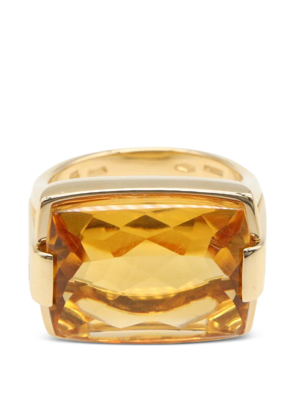 Bvlgari Pre-Owned 2010s Alegra citrine ring - Gold