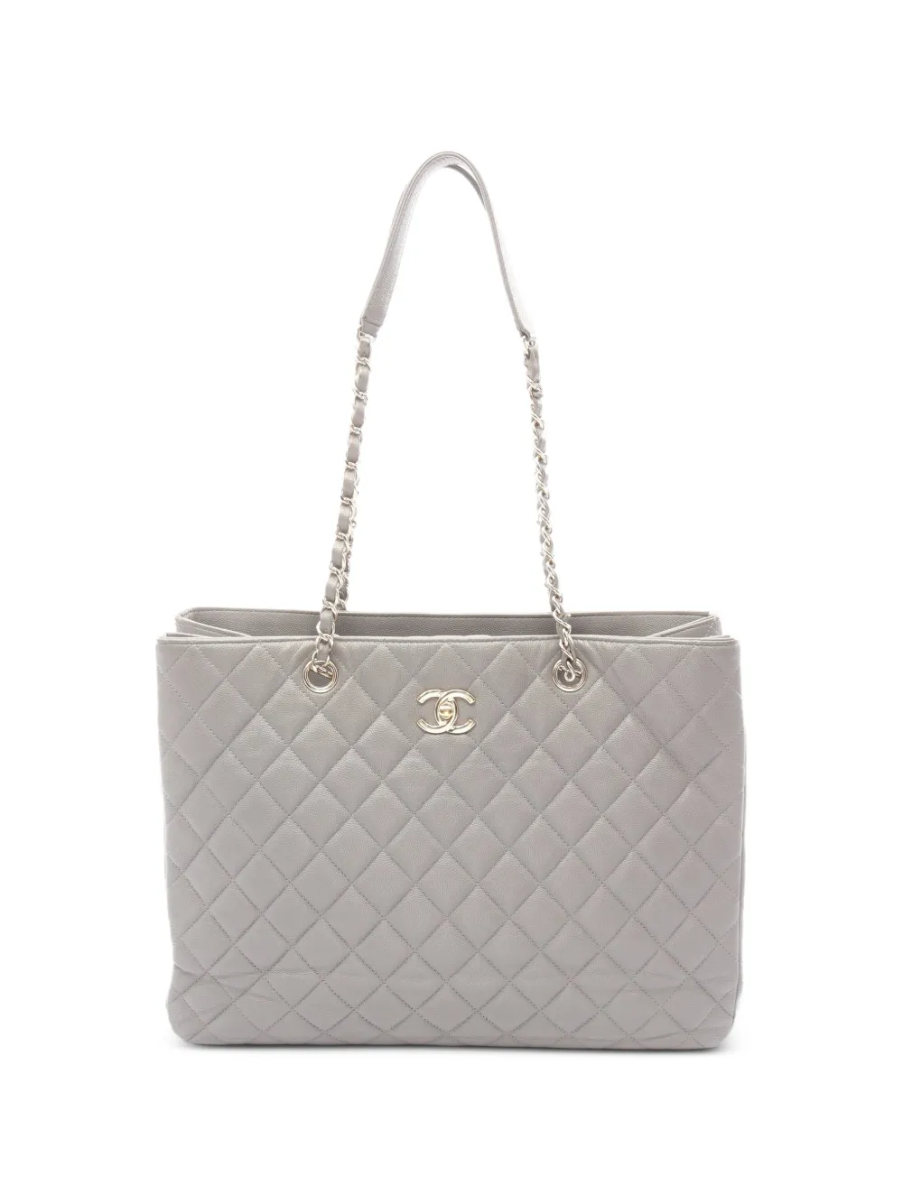 CHANEL Pre-Owned 2021 Caviar matelassé tote bag - Grigio