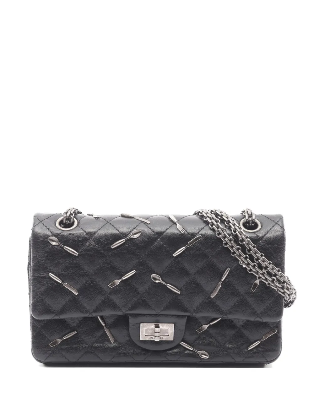 CHANEL Pre-Owned 2015-2016 2.55 matelassé shoulder bag - Black