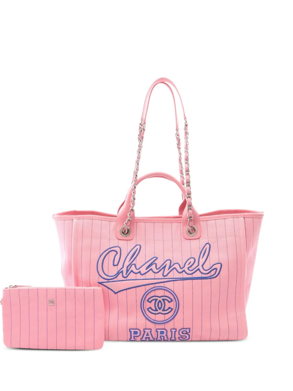 CHANEL Pre-Owned 2021s Deauville chain tote bag - Rosa