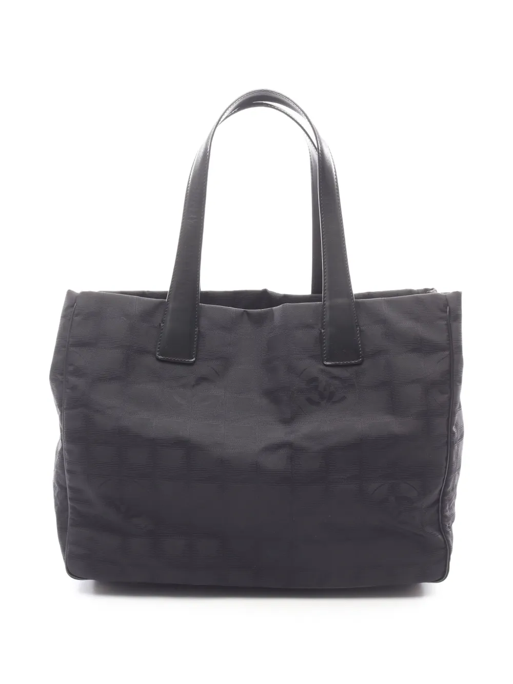 CHANEL Pre-Owned 2003-2004 New Travel leather-trim tote bag - Black