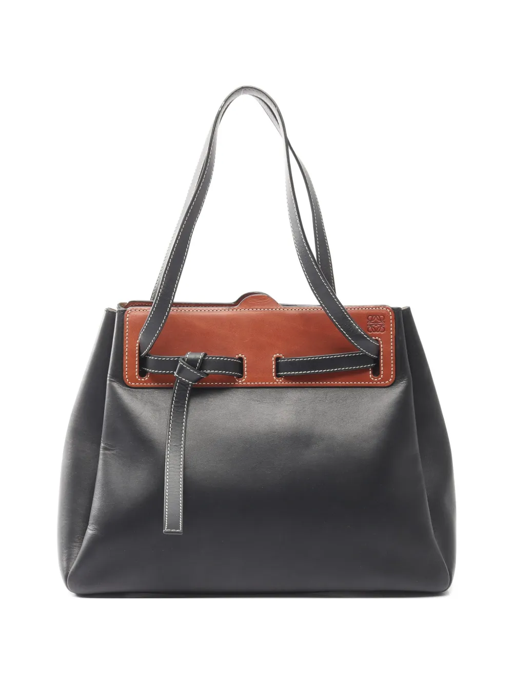 Loewe Pre-Owned 2000s Lazo leather tote bag - Black