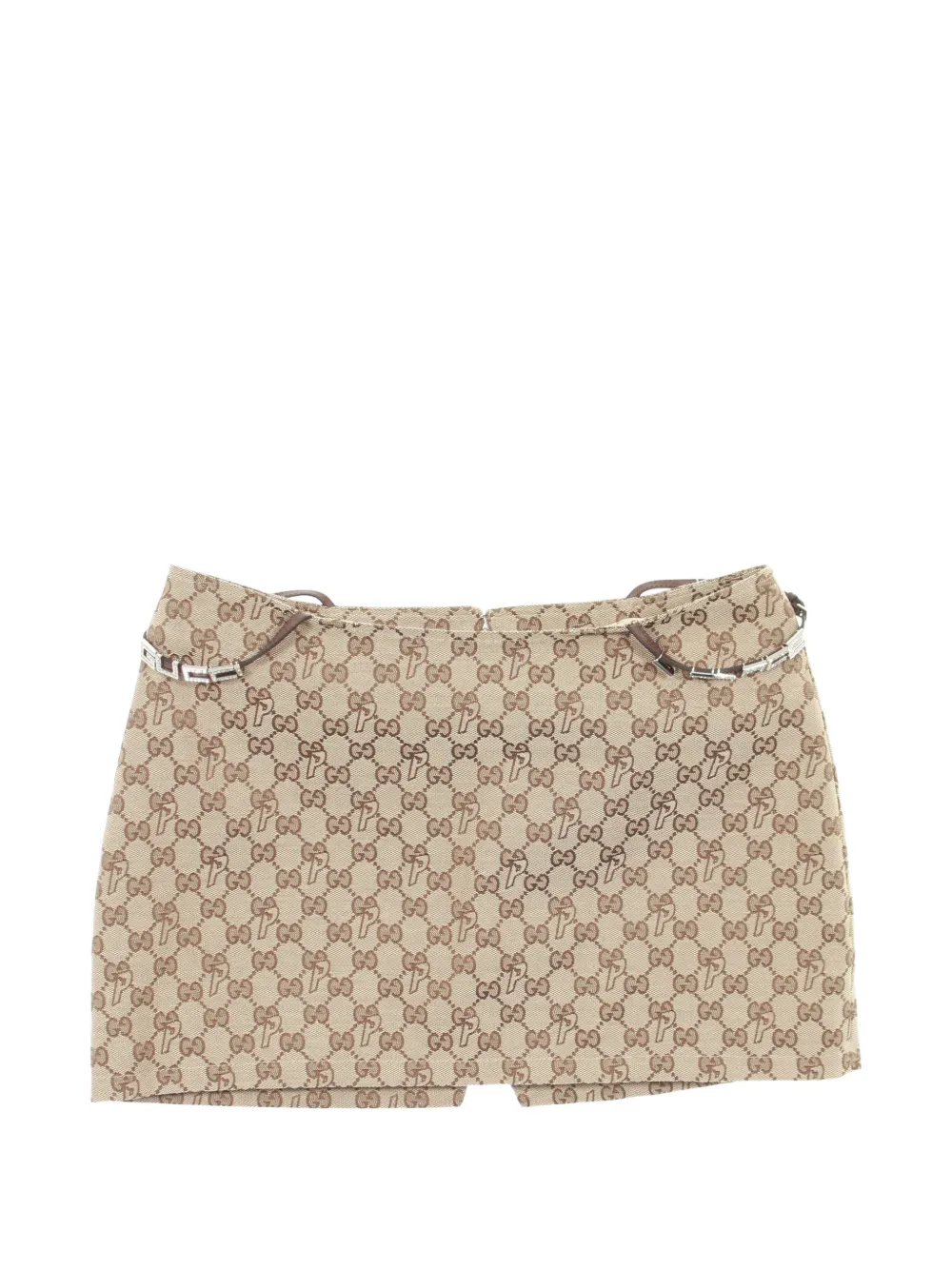 Gucci Pre-Owned x PALACE lace and crystal mini skirt - Marrone