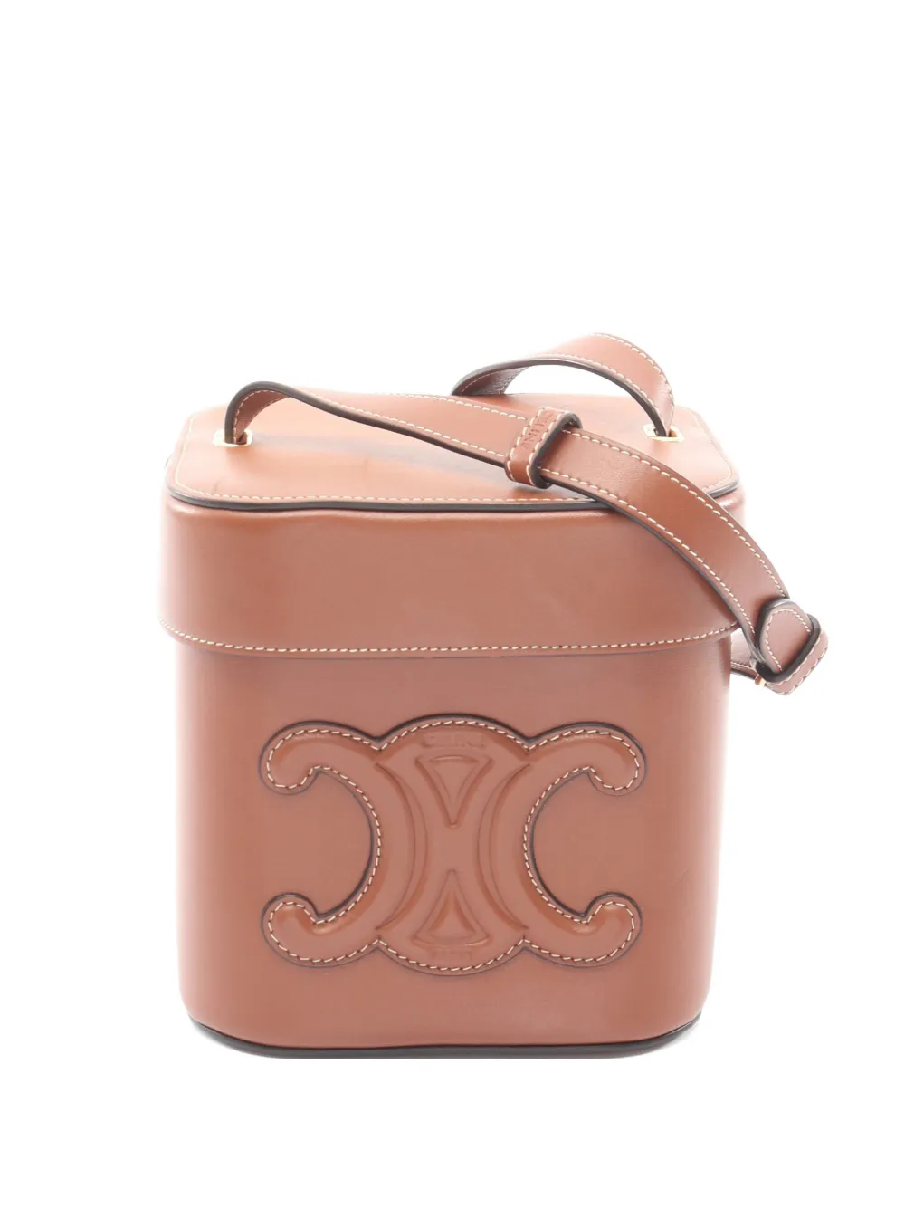 Celine Pre-Owned 2010s Cuir Triomphe leather bucket bag - Brown
