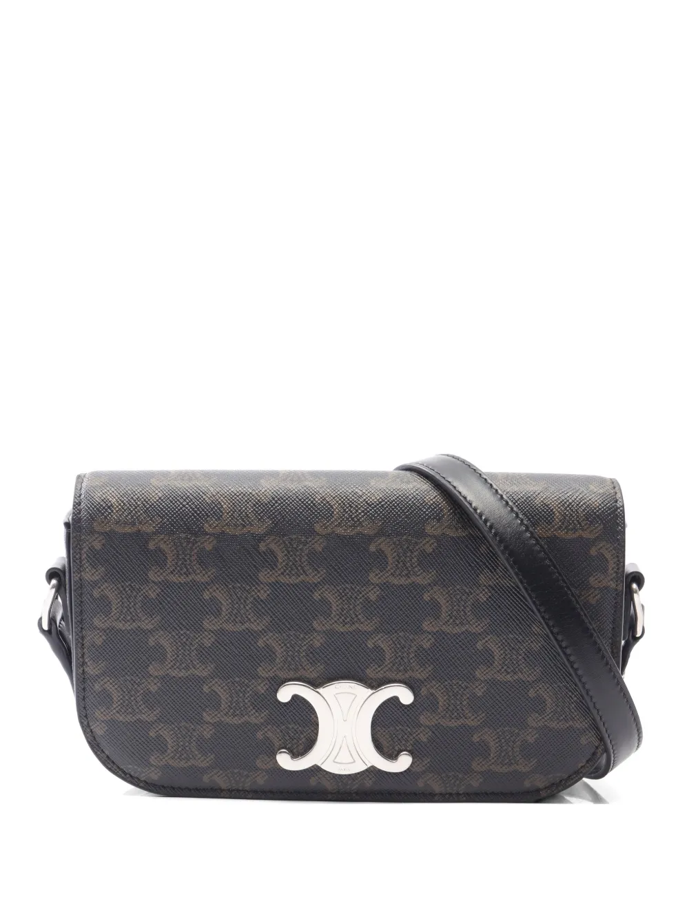 Pre-owned Celine Triomphe Shoulder Bag In Brown