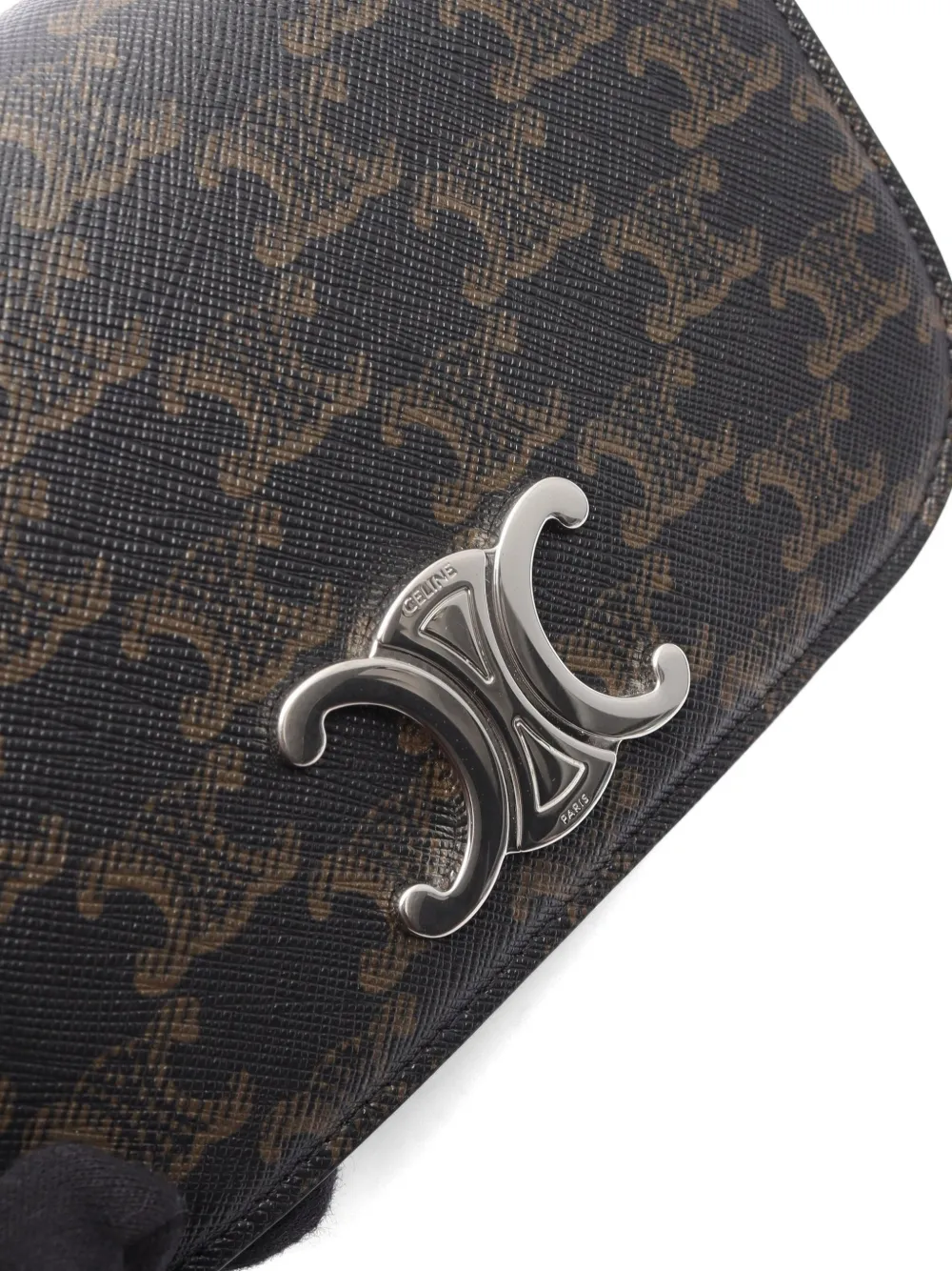 Pre-owned Celine Triomphe Shoulder Bag In Brown