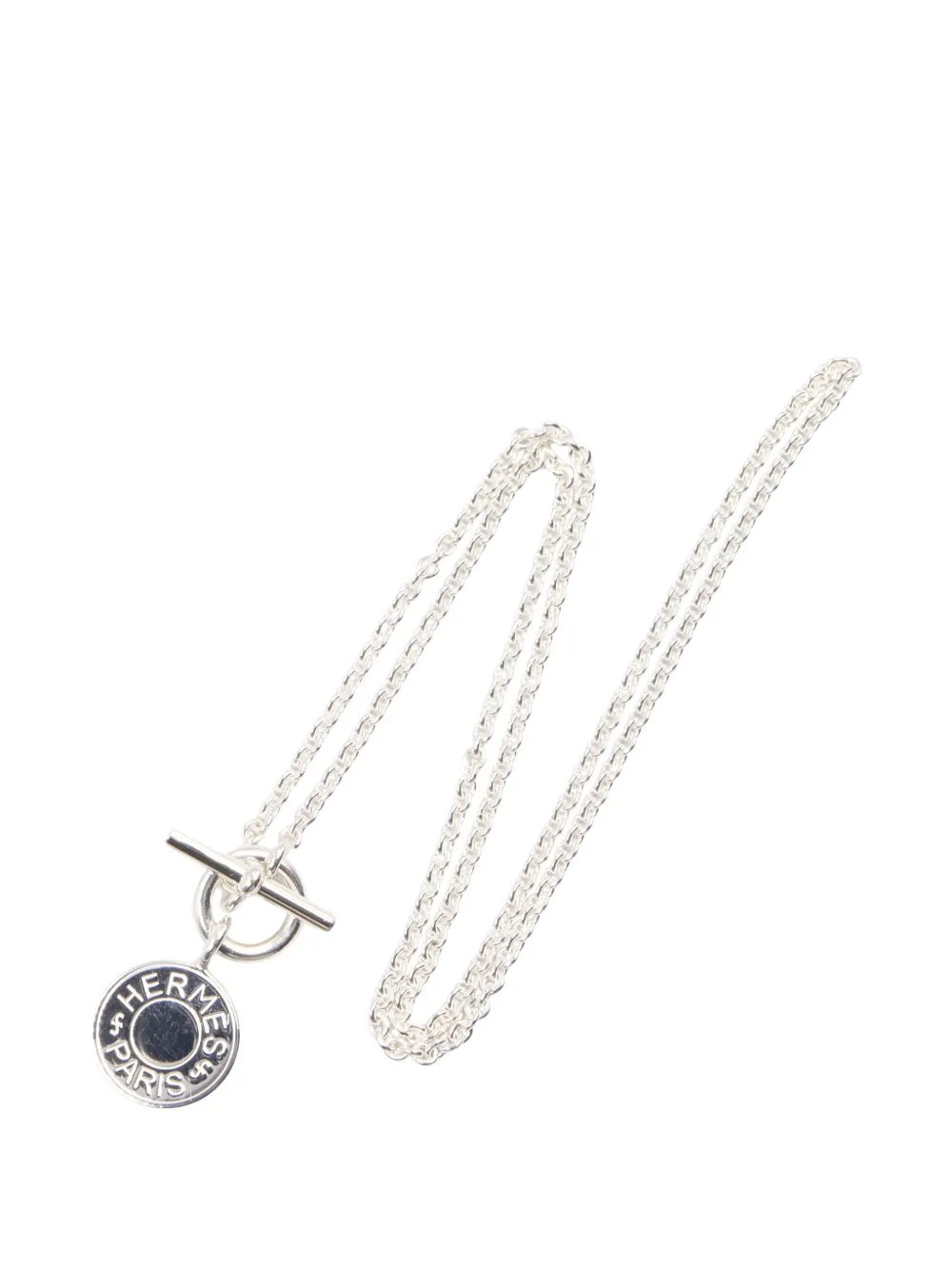 Pre-owned Hermes 2020s Amulet Serie Necklace In Silver